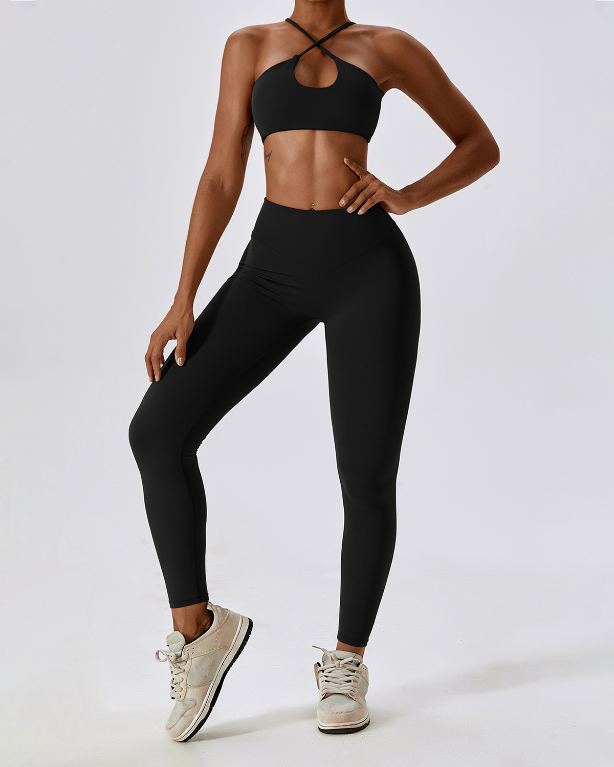 Front Cutout Sports Bra