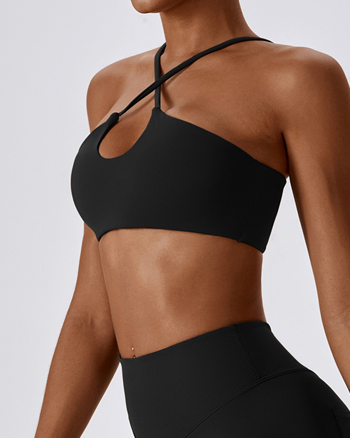 Front Cutout Sports Bra