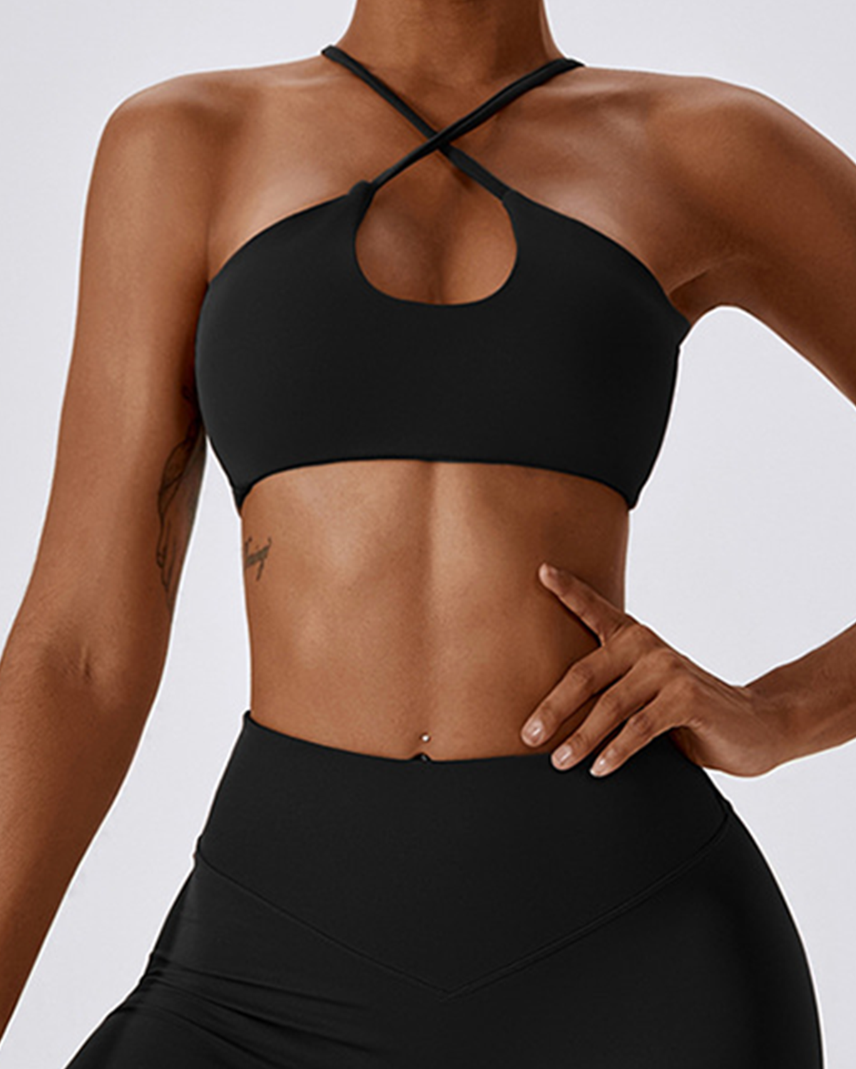 Front Cutout Sports Bra