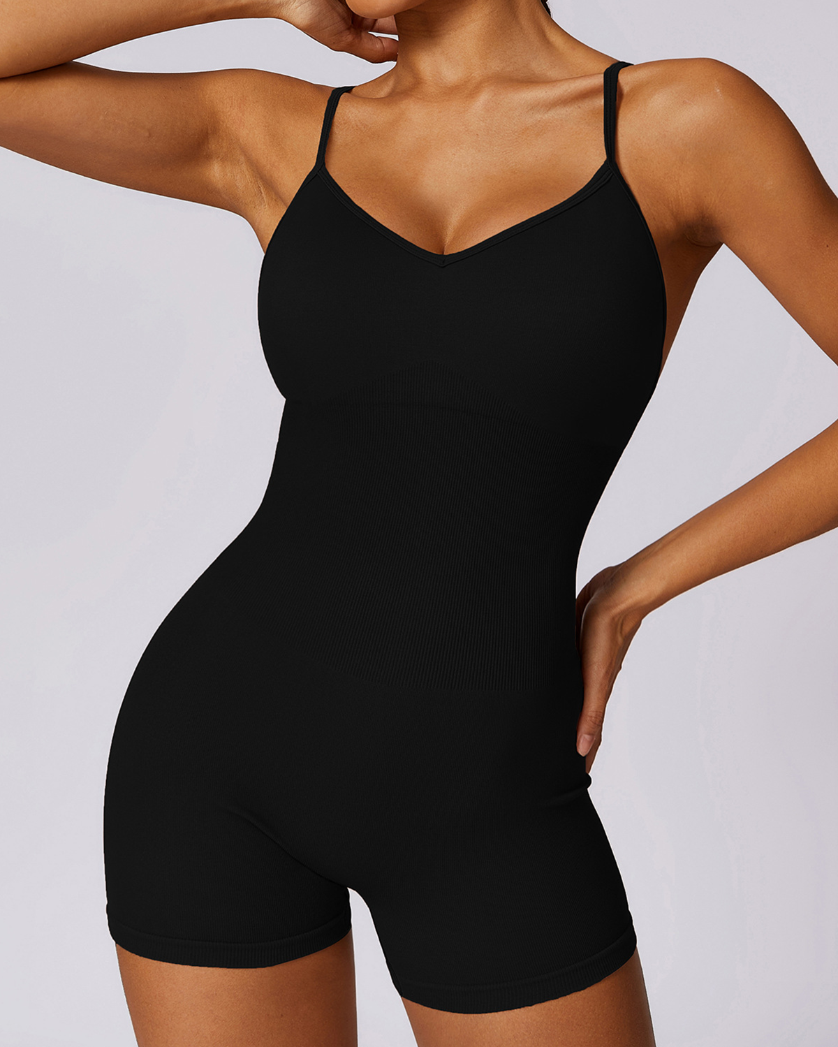 Strappy Back Shorts Bodysuit