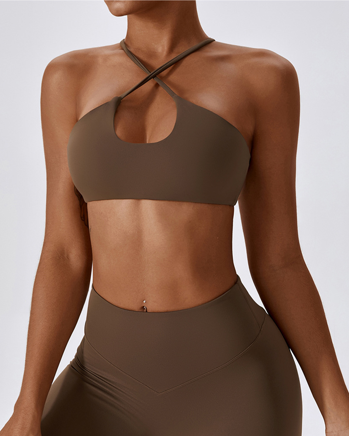 Front Cutout Sports Bra