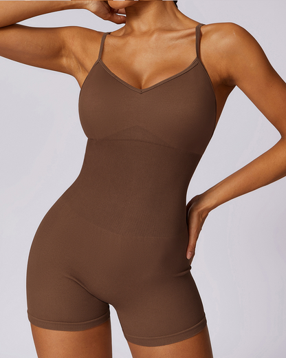 Strappy Back Shorts Bodysuit