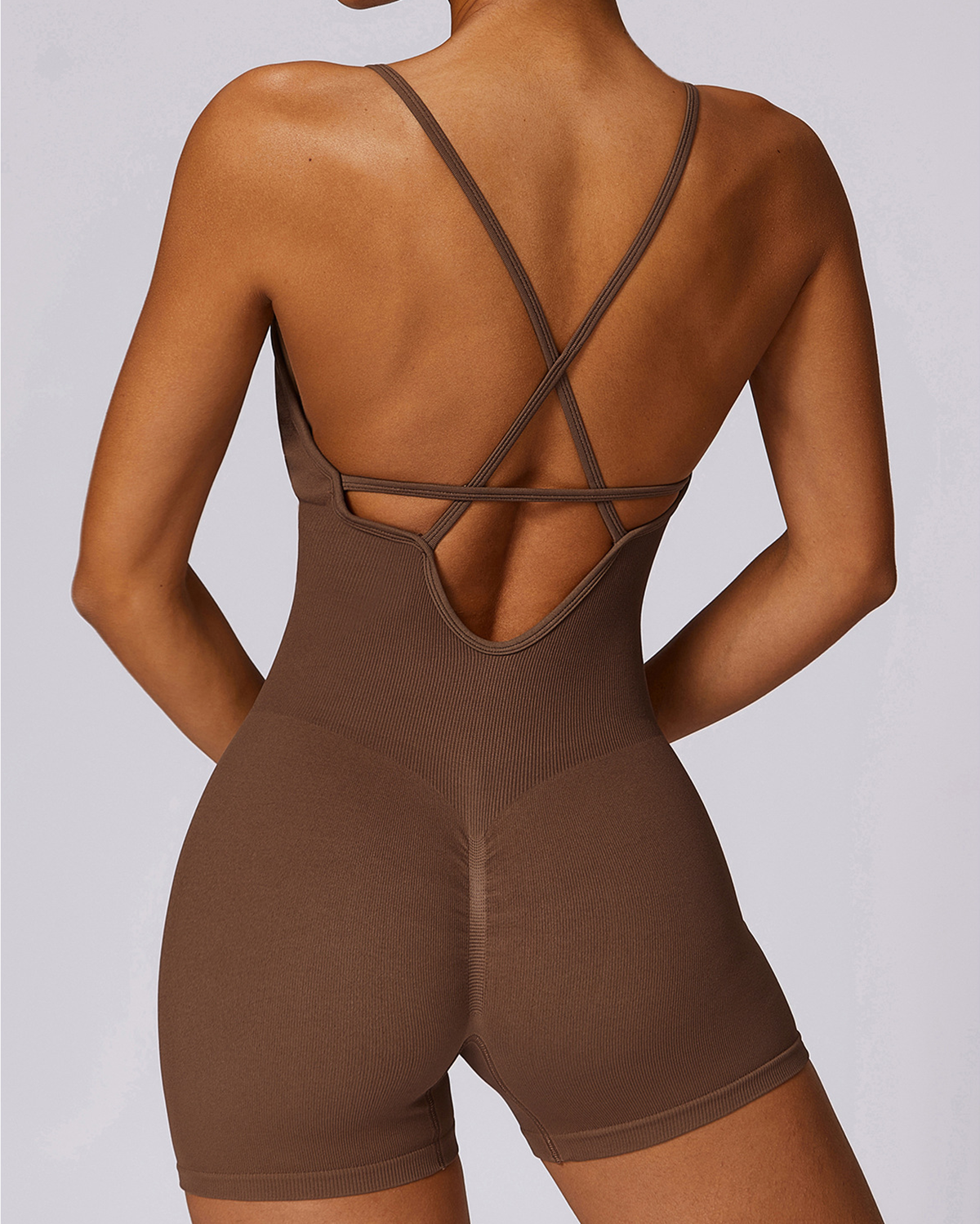 Strappy Back Shorts Bodysuit