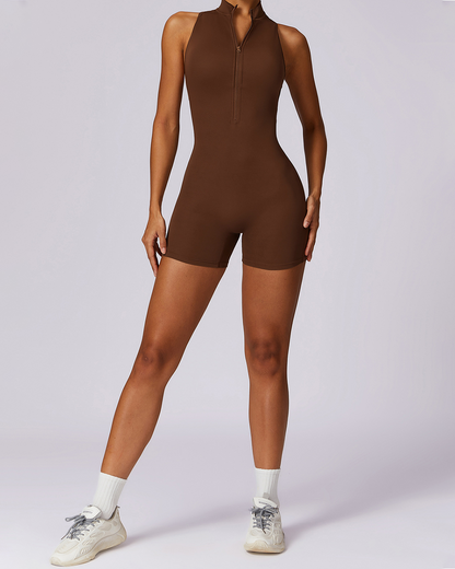 Open Back Shorts Bodysuit