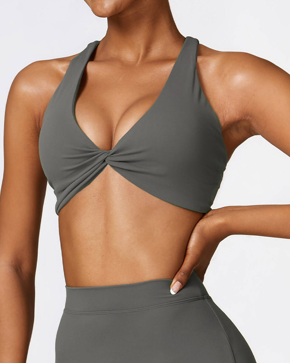 Crossed Strap Sports Bra