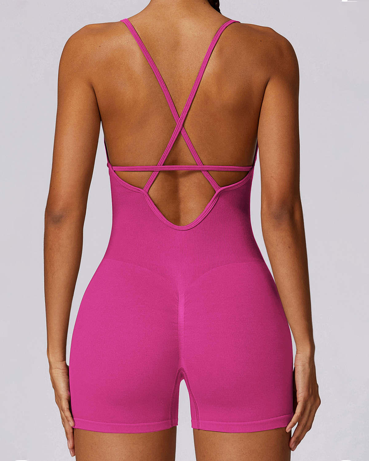 Strappy Back Shorts Bodysuit