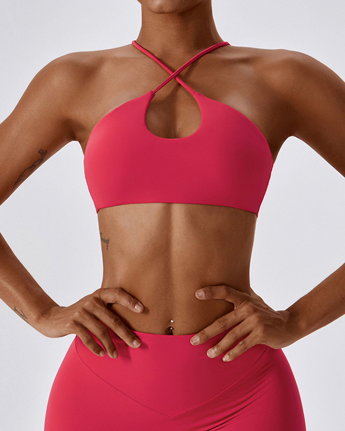 Front Cutout Sports Bra